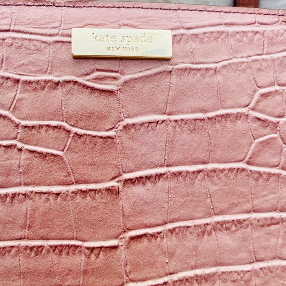 Pink Kate Spade snakeskin Elissa Tote like new RARE - Picture 5 of 7